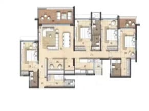 Floor Plan 2 BHK 650-700 Sq.Ft.